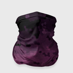 Бандана-труба 3D Мозаичный узор в черно бордовом цвете