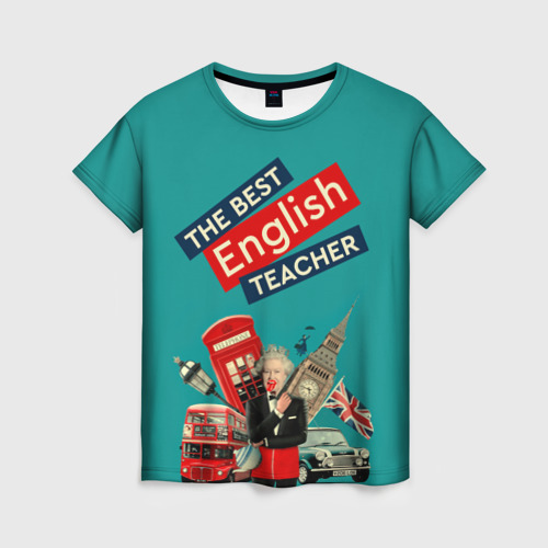 Женская футболка 3D Лучший учитель английского языка, цвет 3D печать
