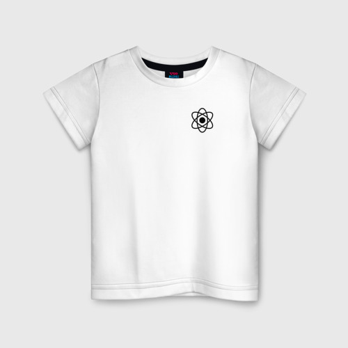 Детская футболка хлопок Физика: Атом, цвет белый