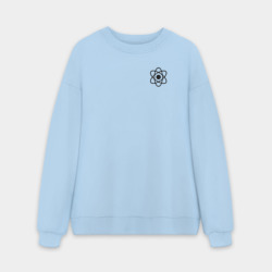 Мужской свитшот oversize без начеса хлопок Физика: Атом