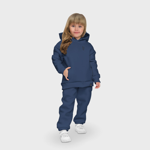 Детский костюм хлопок Oversize Химия. Органическая молекула, цвет темно-синий - фото 7