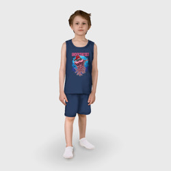 Детская пижама с шортами хлопок Осьминог в очках - фото 2