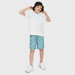 Детские спортивные шорты 3D Петушки паттерн - фото 2