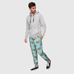 Мужские брюки 3D Креветки паттерн - фото 2