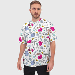 Мужская футболка oversize 3D Медицинский паттерн - фото 2
