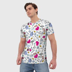 Мужская футболка 3D Медицинский паттерн - фото 2