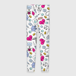 Леггинсы 3D Медицинский паттерн с символикой и приборами