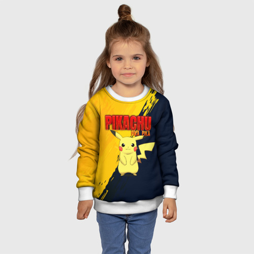 Детский свитшот 3D Pikachu Pika Pika Пикачу, цвет 3D печать - фото 7