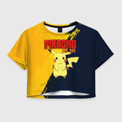 Женская футболка Crop-top 3D Pikachu Pika Pika Пикачу