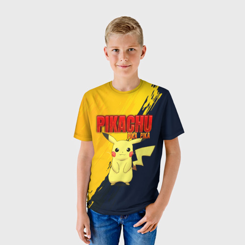 Детская футболка 3D Pikachu Pika Pika Пикачу, цвет 3D печать - фото 3