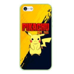 Чехол для iPhone 5/5S матовый Pikachu Pika Pika Пикачу