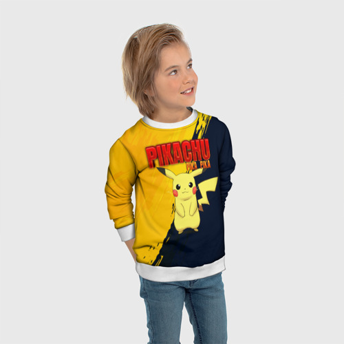 Детский свитшот 3D Pikachu Pika Pika Пикачу, цвет 3D печать - фото 5