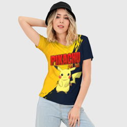 Женская футболка 3D Slim Pikachu Pika Pika Пикачу - фото 2