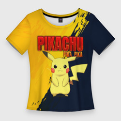 Женская футболка 3D Slim Pikachu Pika Pika Пикачу