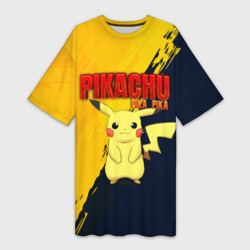 Платье-футболка 3D Pikachu Pika Pika Пикачу