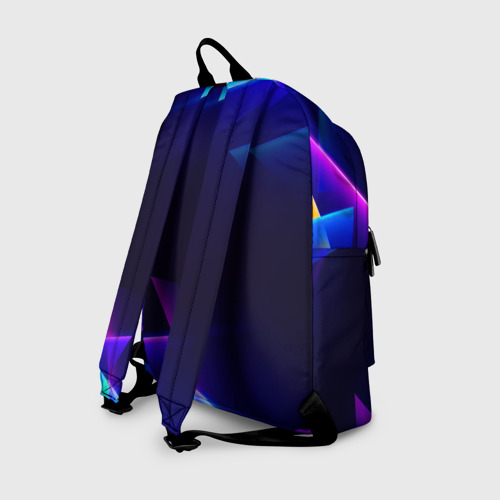 Рюкзак 3D с принтом КУРОО ТЕЦУРО / TETSURO / NEON, вид сзади #1