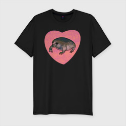 Приталенная футболка Дождевая жаба в сердце (Мужская)