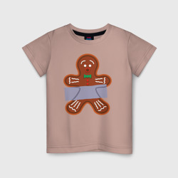 Детская футболка хлопок Имбирный человечек скотч