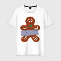 Мужская футболка хлопок Имбирный человечек скотч