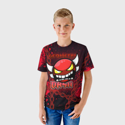 Детская футболка 3D Geometry Dash Red - фото 2