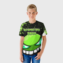 Детская футболка 3D Geometry Dash Green - фото 2