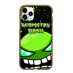 Чехол для iPhone 11 Pro Max матовый Geometry Dash Green