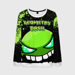 Мужской свитшот 3D Geometry Dash Green