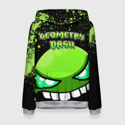 Женская толстовка 3D Geometry Dash Green