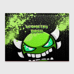 Обложка для студенческого билета Geometry Dash Green