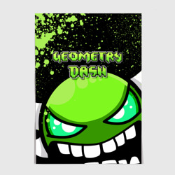 Постер Geometry Dash Green