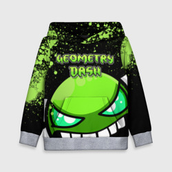 Детская толстовка 3D Geometry Dash Green