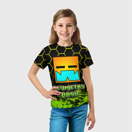 Детская футболка 3D Geometry Dash Классика, цвет 3D печать - фото 5