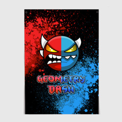 Постер Geometry Dash Red Blue