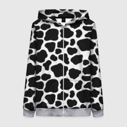 Женская толстовка 3D на молнии Пятна Далматинца