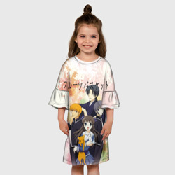 Детское платье 3D Корзинка фруктов персонажи - фото 2