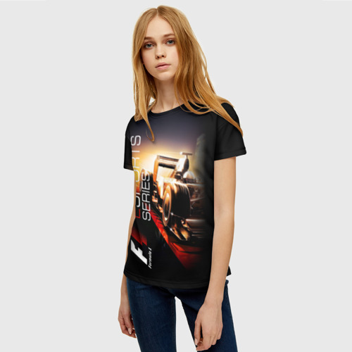 Женская футболка 3D с принтом Formula 1, фото на моделе #1