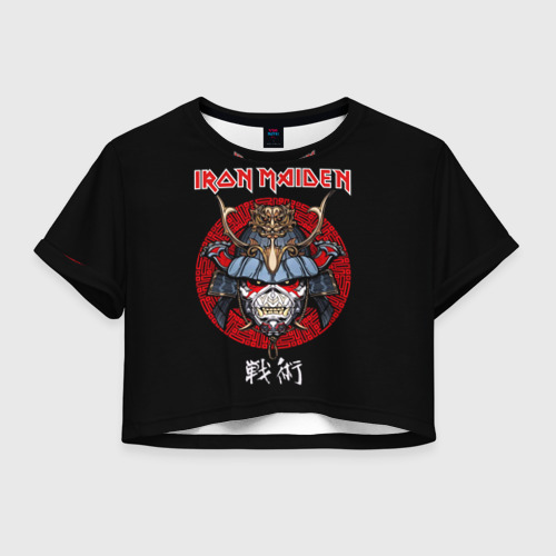 Женская футболка Crop-top 3D Iron Maiden, Senjutsu, цвет 3D печать