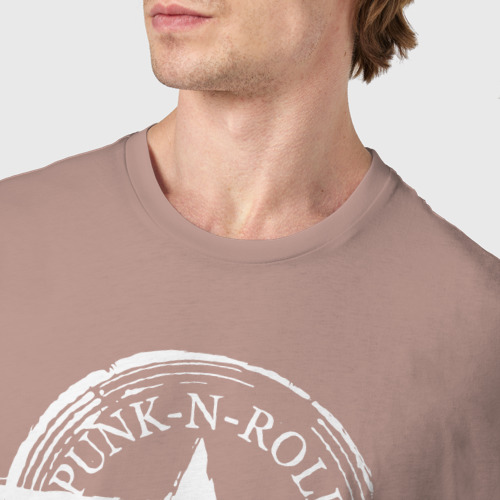 Мужская футболка хлопок Punk - n - roll Тараканы!, цвет пыльно-розовый - фото 6