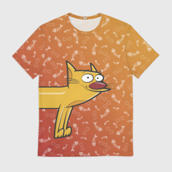 Мужская футболка 3D Котопес Кот впереди