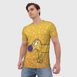 Мужская футболка 3D Котопес Пес спереди - фото 2