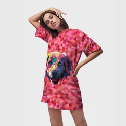 Платье-футболка 3D Радужный пёсель - фото 2