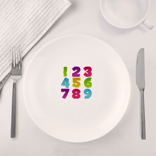 Набор: тарелка + кружка Цифры - фото 4