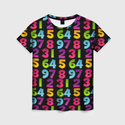 Женская футболка 3D Цифры