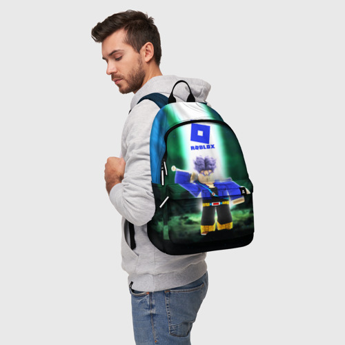 Рюкзак 3D с принтом DRAGONBALL | ROBLOX | РОБЛОКС (Z), фото на моделе #1