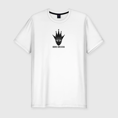 Мужская футболка хлопок Slim с принтом Boris Brejcha Logo, вид спереди #2