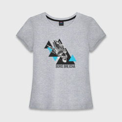 Женская футболка хлопок Slim Boris Brejcha triangles