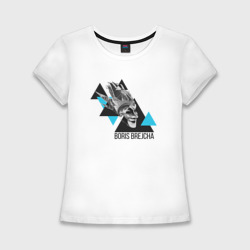Женская футболка хлопок Slim Boris Brejcha triangles