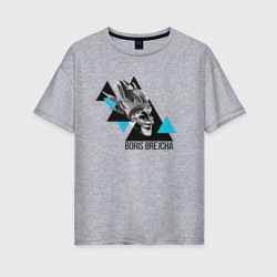 Женская футболка хлопок Oversize Boris Brejcha triangles