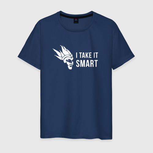 Мужская футболка из хлопка с принтом I Take It Smart, вид спереди №1