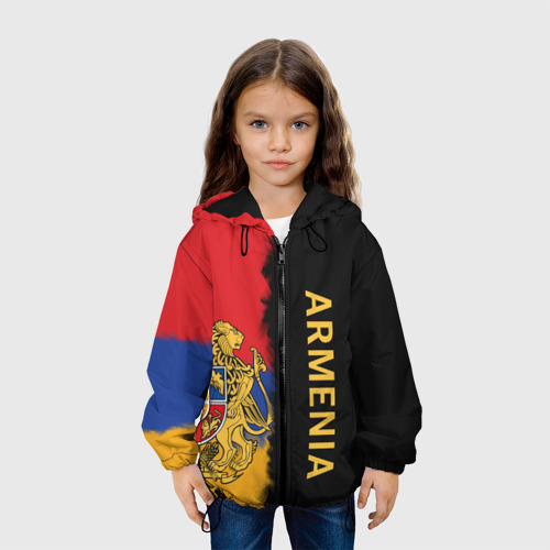 Детская куртка 3D Armenia Flag and emblem, цвет черный - фото 4